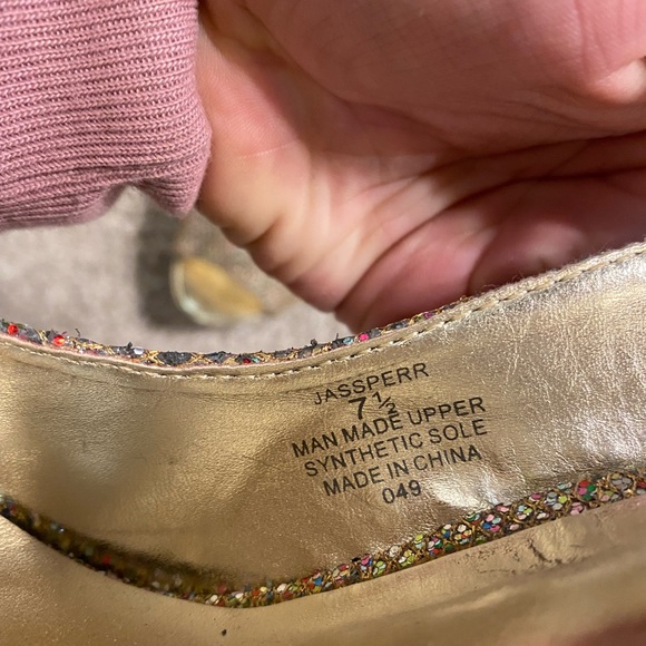 MADDEN GIRL GOLD GLITTER HEELS - Picture 5 of 5